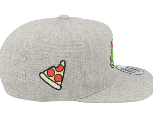 Kids Raphael Face Grey Snapback - TMNT