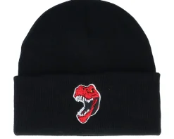 Kids Red Angry Dinosaur Black Cuff - Kiddo Cap