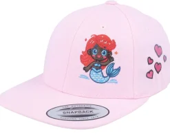 Kids Red Hair Mermaid Pink Snapback - Kiddo Cap
