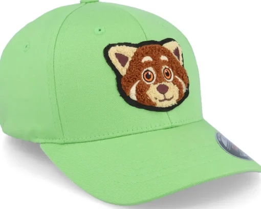 Kids Red Panda Chenille Patch Apple Green Flexfit - Kiddo Cap
