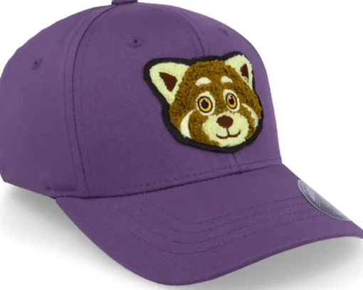 Kids Red Panda Chenille Patch Purple Flexfit - Kiddo Cap