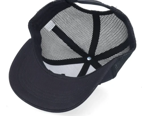 Kids Red Tractor Patch Black Trucker - Kiddo Cap