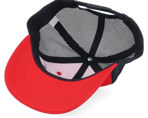 Kids Red Tractor Patch Red/Black Trucker - Kiddo Cap