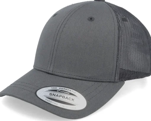 Kids Retro Dark Grey Trucker - Yupoong
