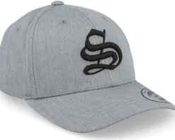 Kids S Letter 3d Heather Grey Adjustable - Kiddo Cap