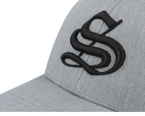 Kids S Letter 3d Heather Grey Adjustable - Kiddo Cap