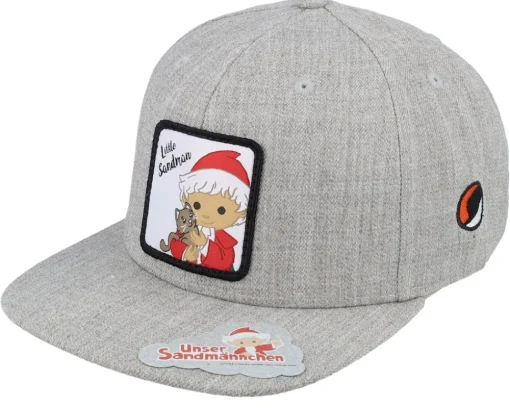 Kids Sandmännchen & Cat Patch Heather Grey Snapback - Unser Sandmännchen