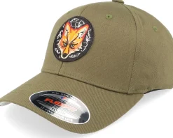 Kids Savage Bear Chenille Olive Flexfit - Kiddo Cap