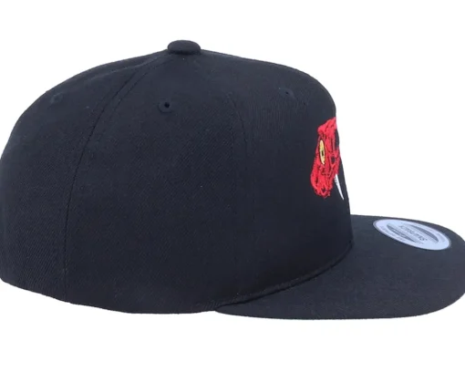 Kids Scarlet Red Viper Black Snapback - Kiddo Cap