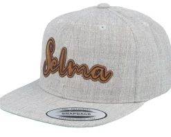 Kids Selma Engraved Patch Heather Grey Snapback - Kiddo Cap