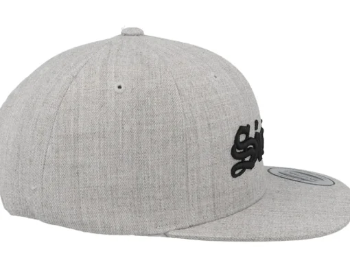 Kids Sister Old English 3d Heather Grey Snapback - Kiddo Cap