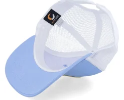 Kids Skater Cat Patch Light Blue/White Trucker - Kiddo Cap