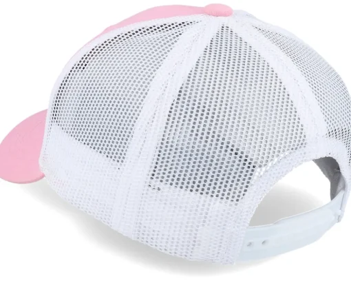 Kids Skater Cat Patch Pink/White Trucker - Kiddo Cap
