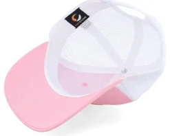 Kids Skater Cat Patch Pink/White Trucker - Kiddo Cap