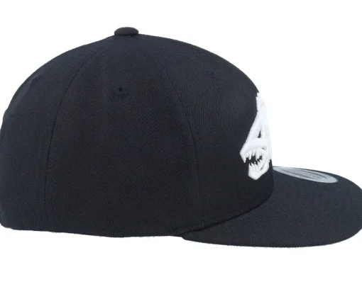 Kids Skull Fish 3d Black/Black Snapback - Kiddo Cap