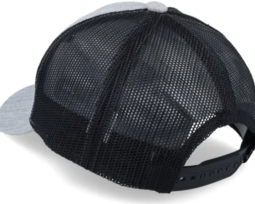 Kids Smiling Teddy Heather Grey/Black Trucker - Kiddo Cap