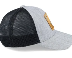 Kids Smiling Teddy Heather Grey/Black Trucker - Kiddo Cap
