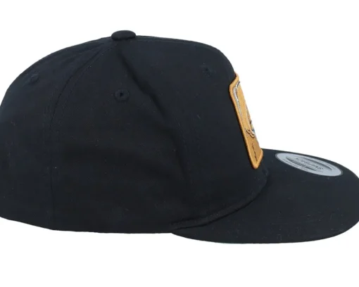 Kids Smiling Teddy Patch Black Snapback - Kiddo Cap