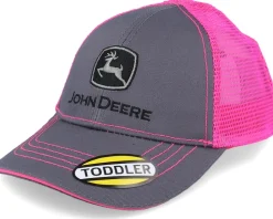 Kids Toddler Neon Charcoal/Pink Trucker - John Deere