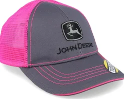 Kids Toddler Neon Charcoal/Pink Trucker - John Deere