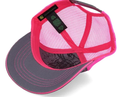 Kids Toddler Neon Charcoal/Pink Trucker - John Deere