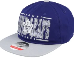 Kids Toronto Maple Leafs Logo Flatbrim Cap Blue/Grey Snapback - Outerstuff