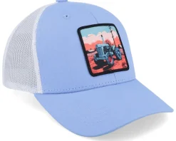 Kids Tractor And Clouds Patch Light Blue/White - Kiddo Cap