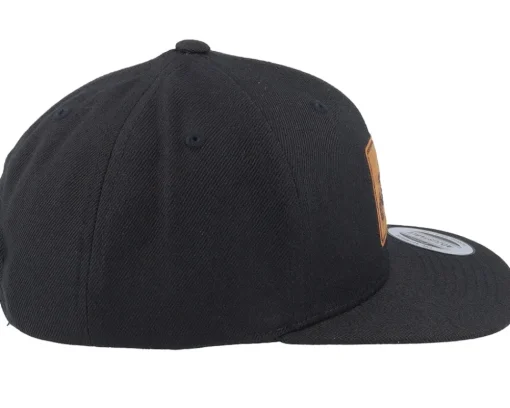 Kids Tractor Engraved Patch Black Snapback - Kiddo Cap