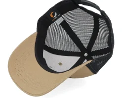 Kids Tractor Outline Caramel/Black Trucker - Kiddo Cap