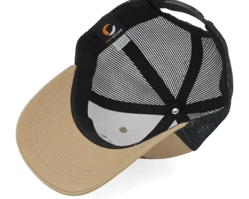 Kids Tractor Outline Caramel/Black Trucker - Kiddo Cap