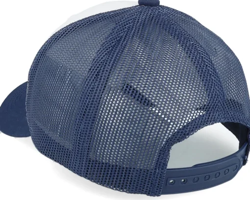 Kids Tractor Outline White/Navy Trucker - Kiddo Cap