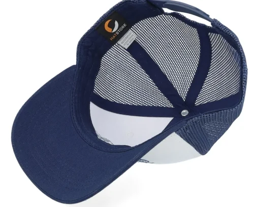Kids Tractor Outline White/Navy Trucker - Kiddo Cap