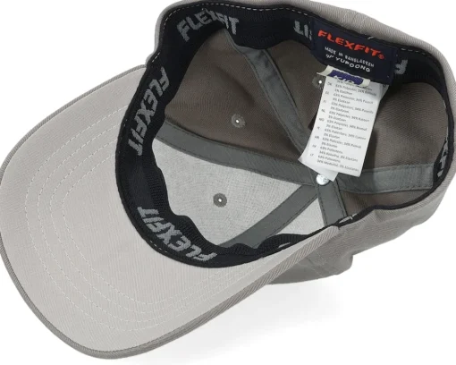 Kids Tractor Outline Wooly Combed Grey Flexfit - Kiddo Cap