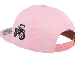 Kids Tractor Side Pink Snapback - Kiddo Cap