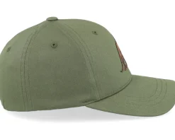 Kids T-rex Dino Brown Patch Olive Adjustable - Kiddo Cap