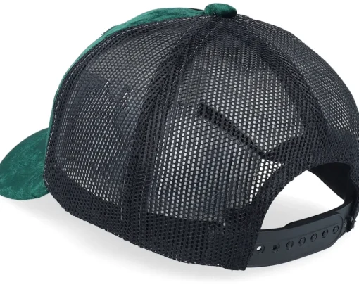 Kids T-rex Dino Patch Velvet Green/Black Trucker - Calza Pennello
