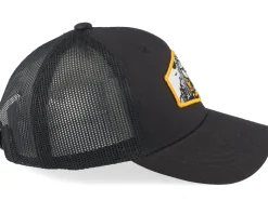 Kids T-rex Orange Patch Black Trucker - Kiddo Cap