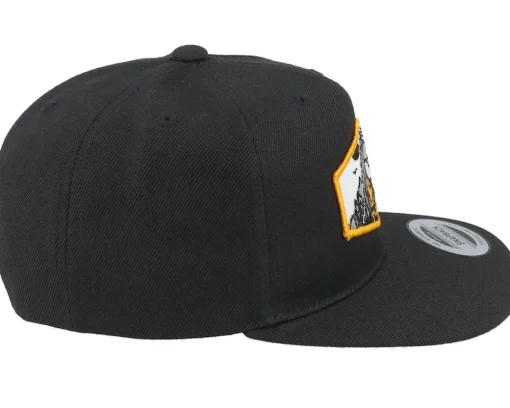 Kids T-rex Orange Patch Black Snapback - Kiddo Cap