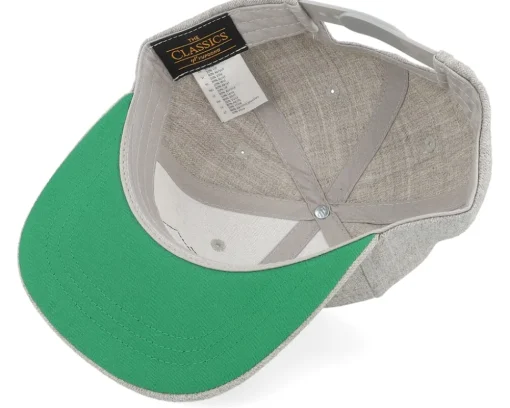 Kids T-rex Orange Patch Heather Grey Snapback - Kiddo Cap