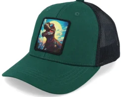 Kids T-rex With Sun Glasses Dark Forest/Black - Kiddo Cap