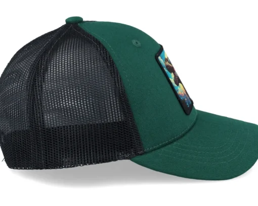 Kids T-rex With Sun Glasses Dark Forest/Black - Kiddo Cap