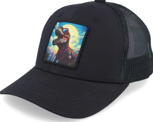 Kids T-rex With Sun Glasses Dark Forest/Black - Kiddo Cap