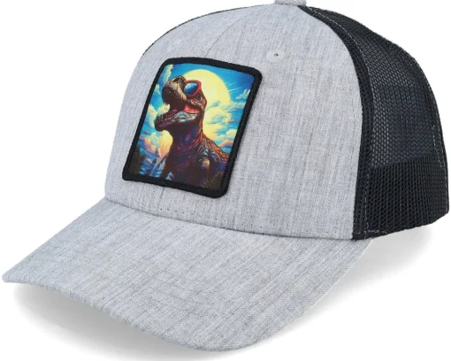 Kids T-rex With Sun Glasses Dark Forest/Black - Kiddo Cap