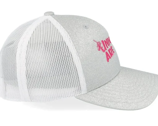 Kids Unicorns Are Real Silver Glitter/White Trucker - Unicorns