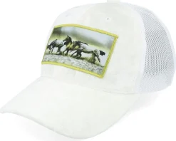 Kids Wild Horses Velvet White Trucker - Calza Pennello