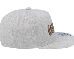 Kids William Engraved Patch Heather Grey Snapback - Kiddo Cap
