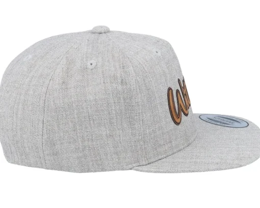 Kids William Engraved Patch Heather Grey Snapback - Kiddo Cap