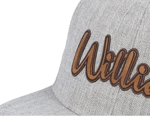 Kids William Engraved Patch Heather Grey Snapback - Kiddo Cap