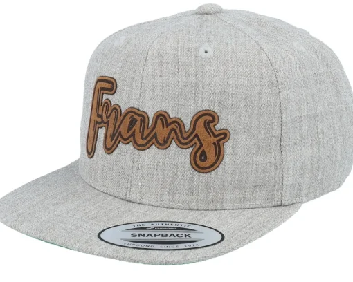 Kids William Engraved Patch Heather Grey Snapback - Kiddo Cap