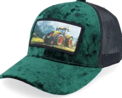 Kids Yellow Tractor Velvet Green/Black Trucker - Calza Pennello